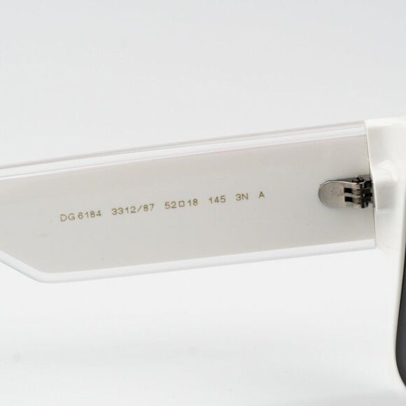 NEW D&G DG6184 331287 White Dark Grey Square Unisex Sunglasses - Picture 11 of 14